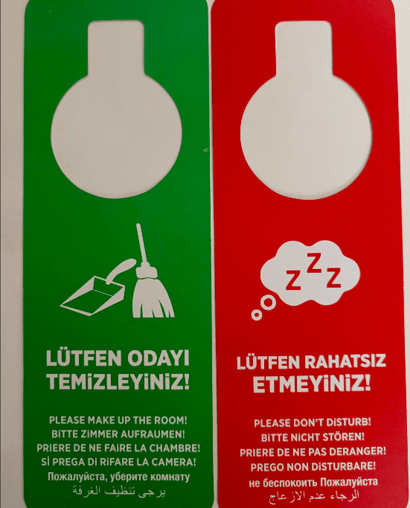 Kapı Uyarı Kartı